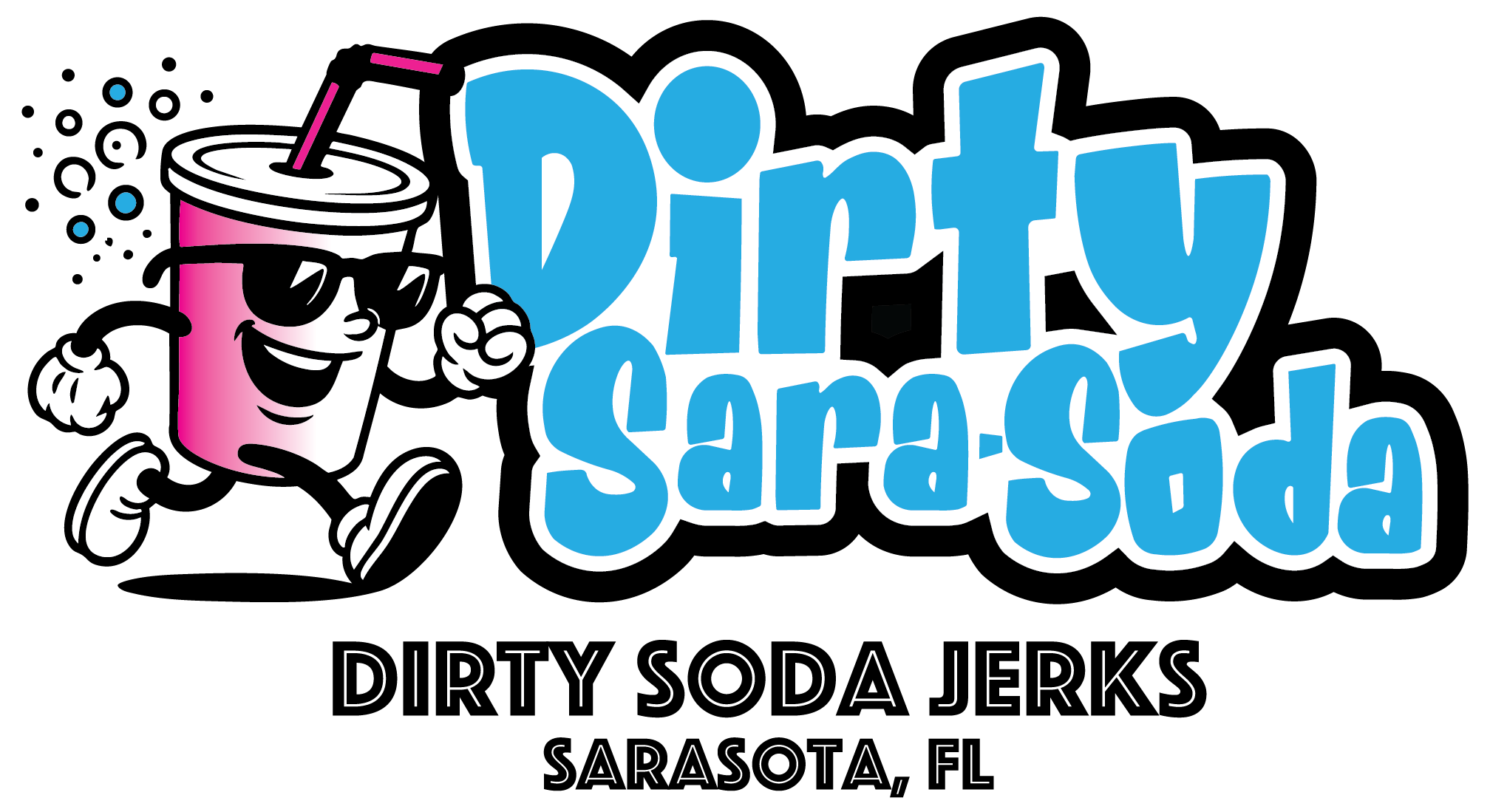 Dirty Sara-Soda logo — light version