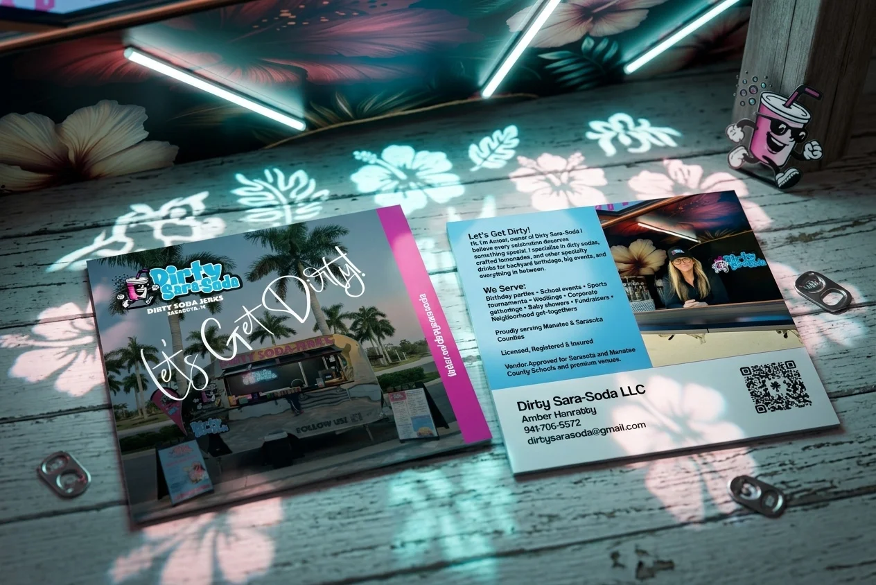 Dirty Sara-Soda postcards